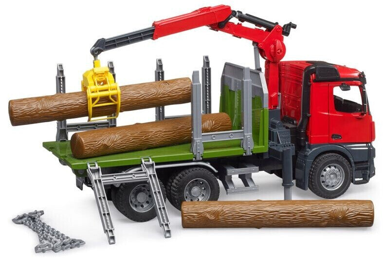 Bruder 03669 Bruder MB Arocs Tukkiauto Nosturilla Ja Tukeilla