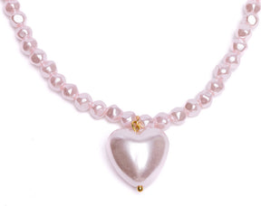 Great Pretenders Pink Pearl Heart Kaulakoru