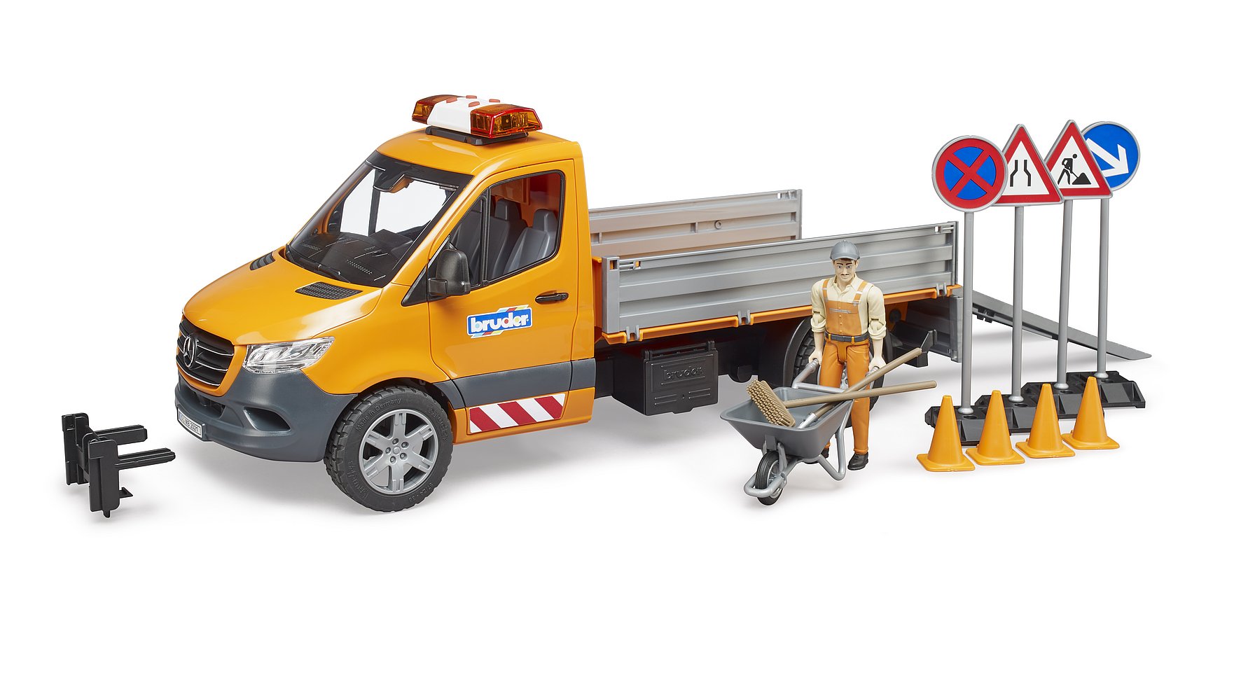 Bruder 02677 MB Sprinter Työmaa-Ajoneuvo ja Hahmo 1:16