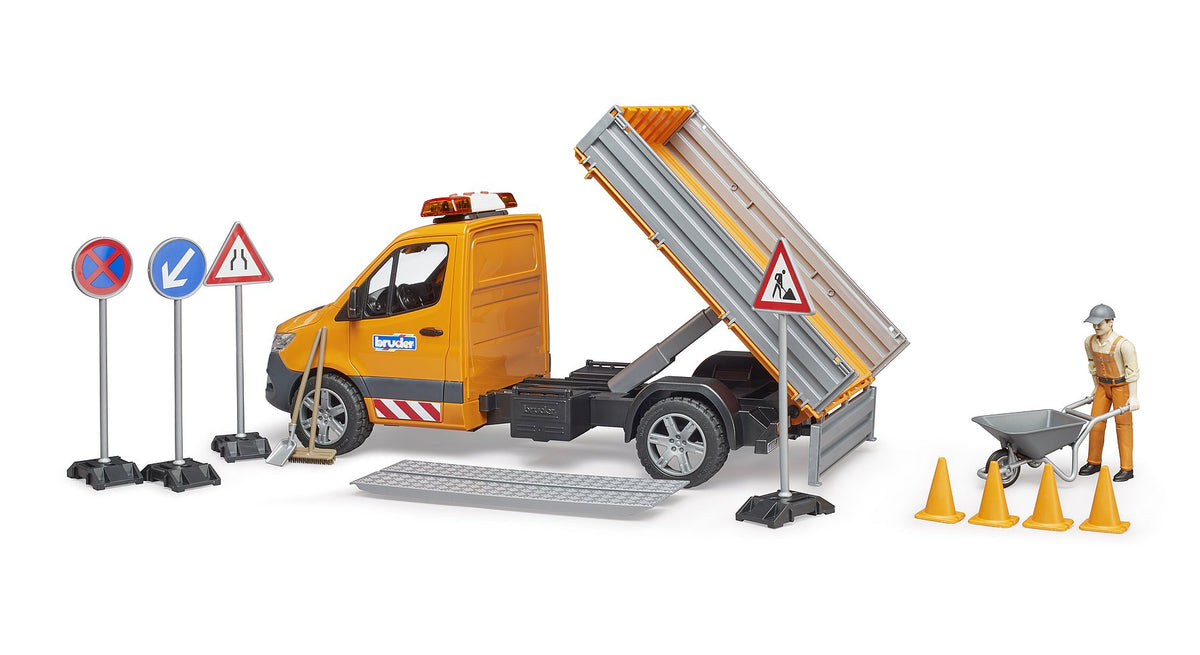 Bruder 02677 MB Sprinter Työmaa-Ajoneuvo ja Hahmo 1:16