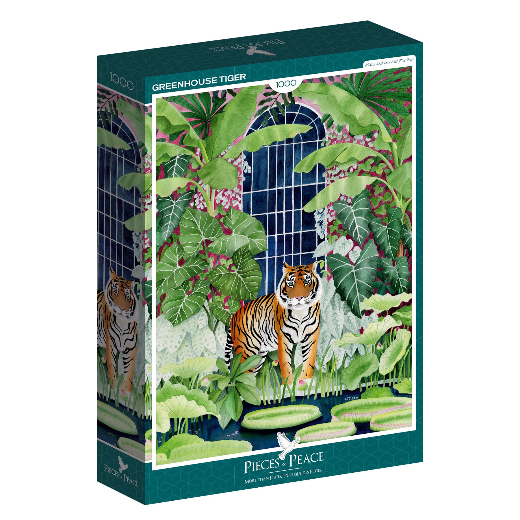 Pieces and Peace 1000 Palan Palapeli Greenhouse Tiger