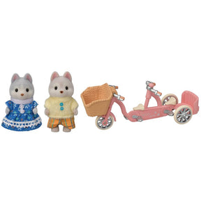 Sylvanian Families Tandempyöräilevät Husky Sisarukset