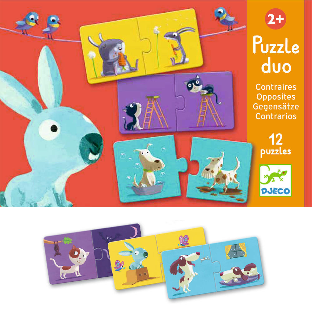 Djeco Puzzle Duo palapeli  Vastakohdat