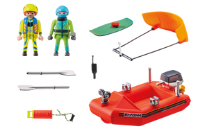 Playmobil 70144 Merihätä: Leijalautailijan Pelastusvene
