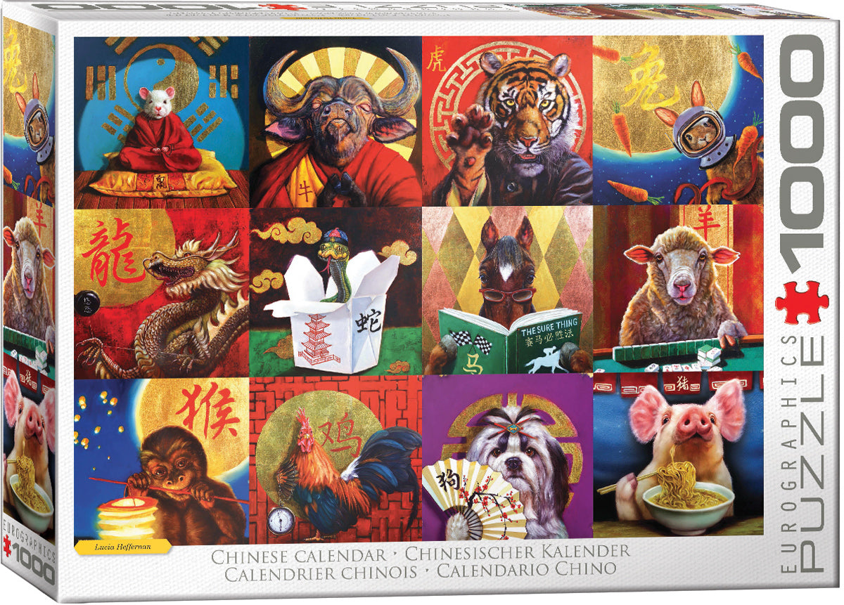 Eurographics Puzzle 1000 Palan Palapeli Chinese Calendar