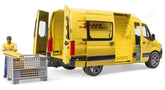 Bruder Mercedes Benz Sprinter DHL Jakeluauto ja Kuljettaja