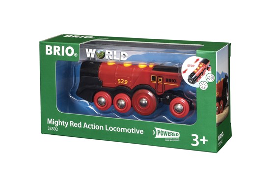 Brio 33592 Iso Punainen Veturi (Paristokäyttöinen)