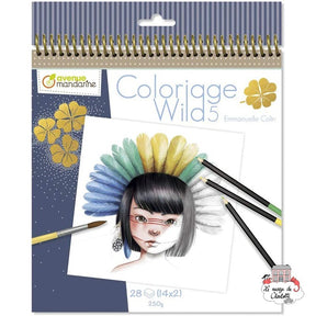 Värityskirja Coloriage Wild 5 Lapset 28 kuvaa