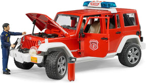 Bruder Jeep Wrangler Paloauto Äänillä ja Valolla sekä Hahmolla