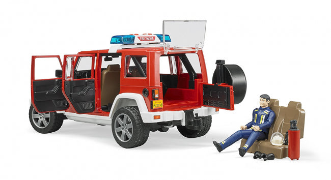 Bruder Jeep Wrangler Paloauto Äänillä ja Valolla sekä Hahmolla