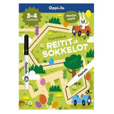 Oppi ja Ilo Pyyhittävät Reitit ja Sokkelot Puuhakirja
