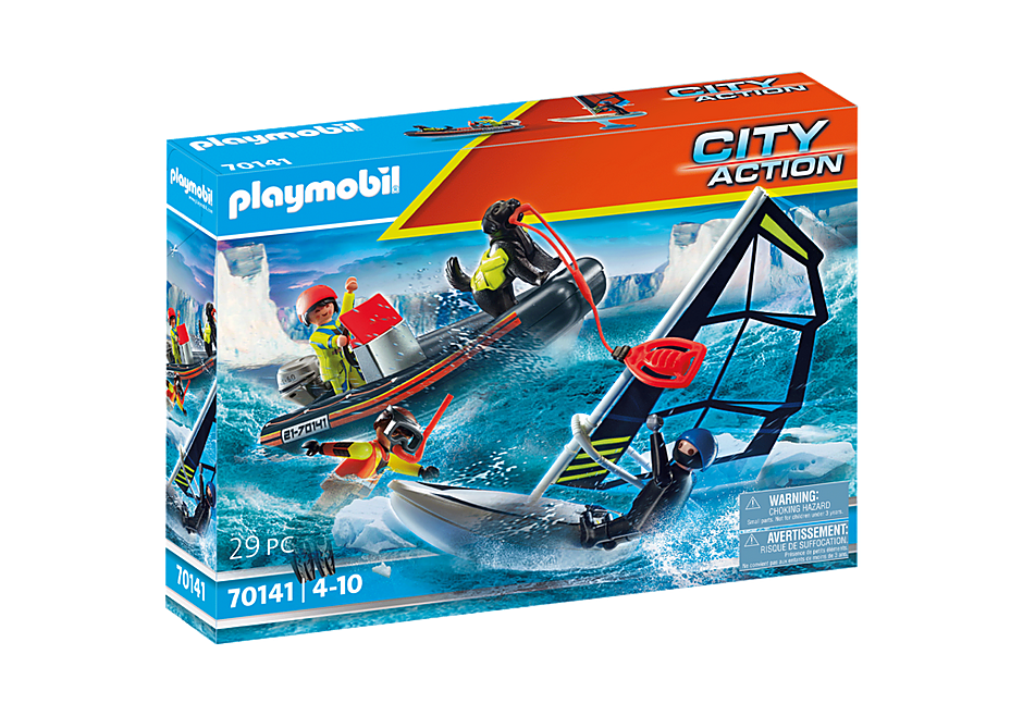 Playmobil 70141 Merihätä: Napaseudun purjehtijoiden pelastus kumiveneellä