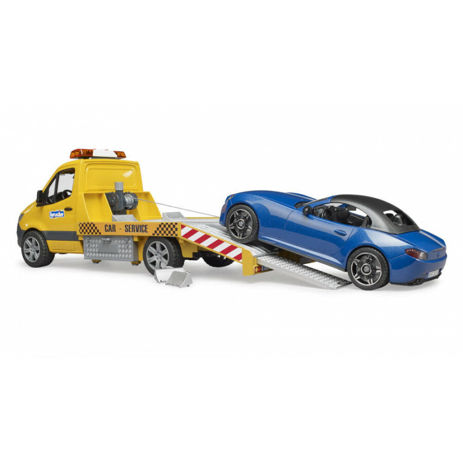 Bruder 02675  Towcar Mercedes Benz With Roadster, Valo + Ääni