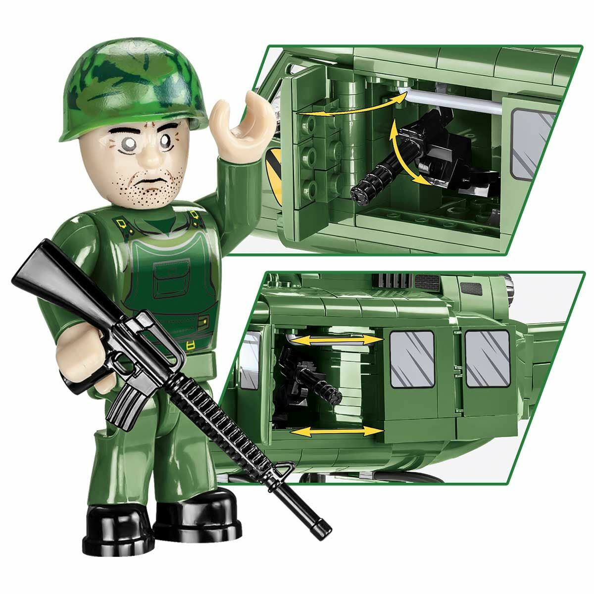 Cobi 2423 Bell UH-1 Huey "Iroquois" helikopteri 656 osaa