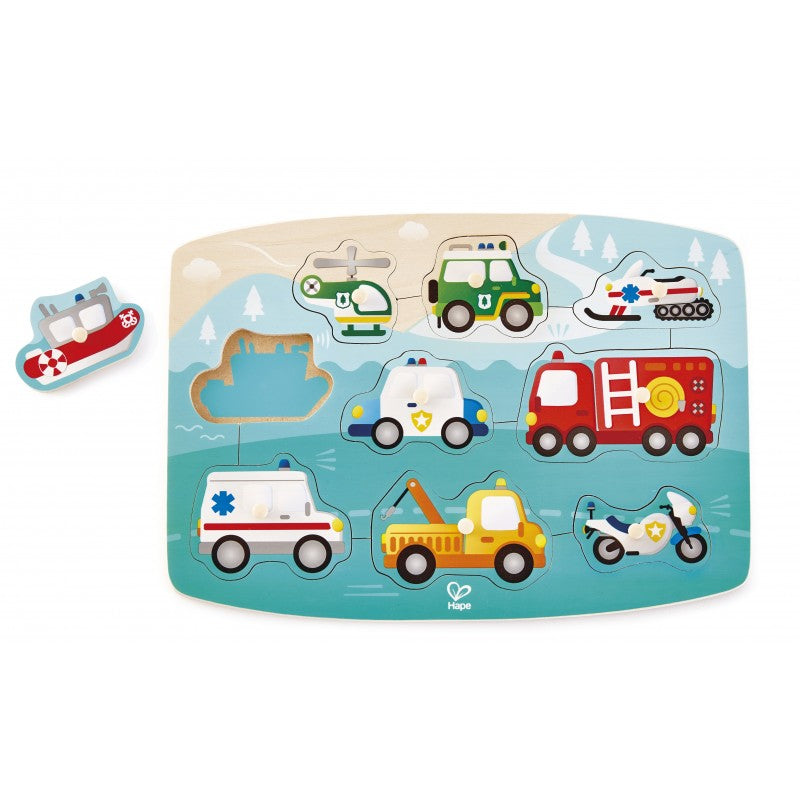 Hape Puinen palapeli Hätäajoneuvot